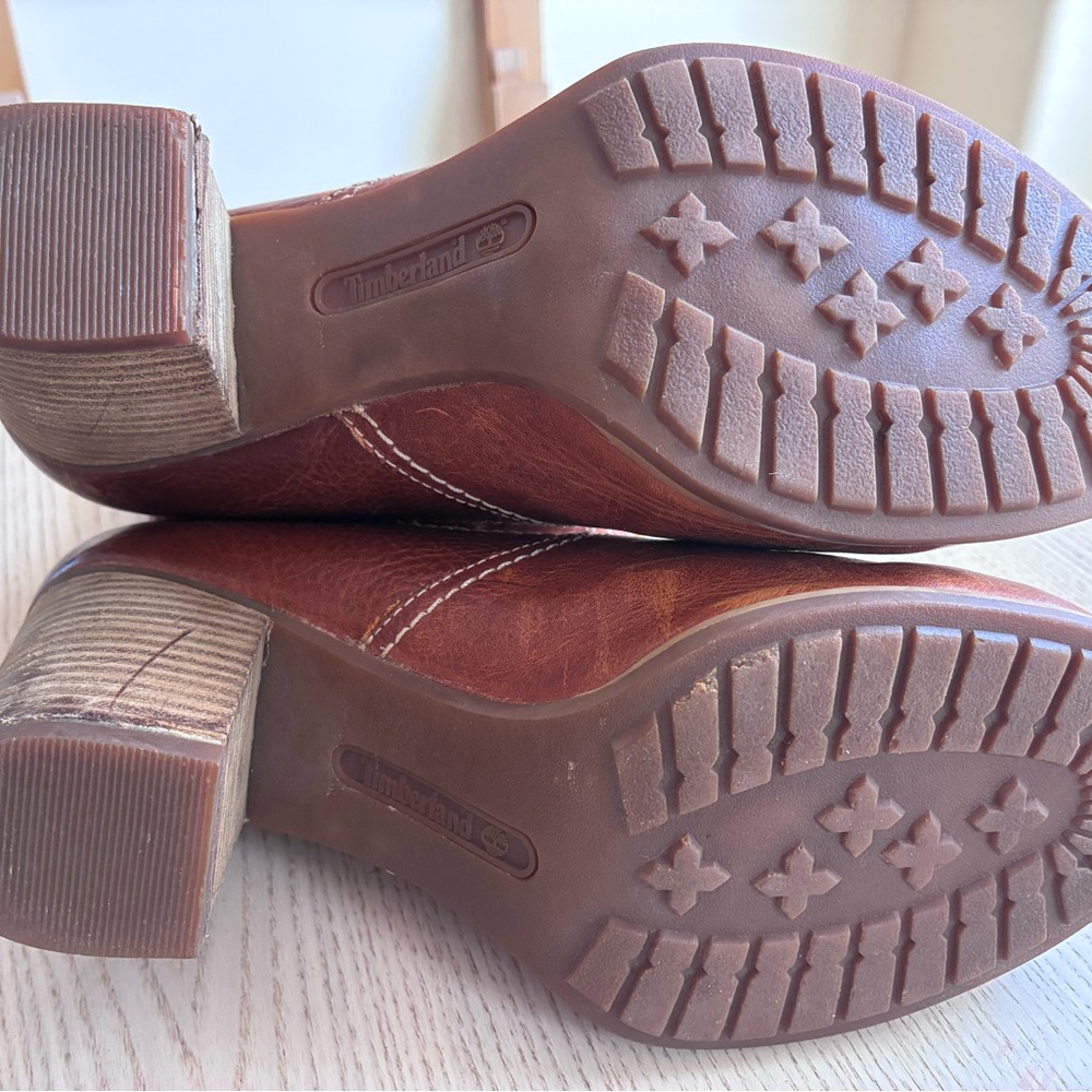 Timberland Rustic Brown Mid-Calf Heeled Western Boots - Picture 7 of 10